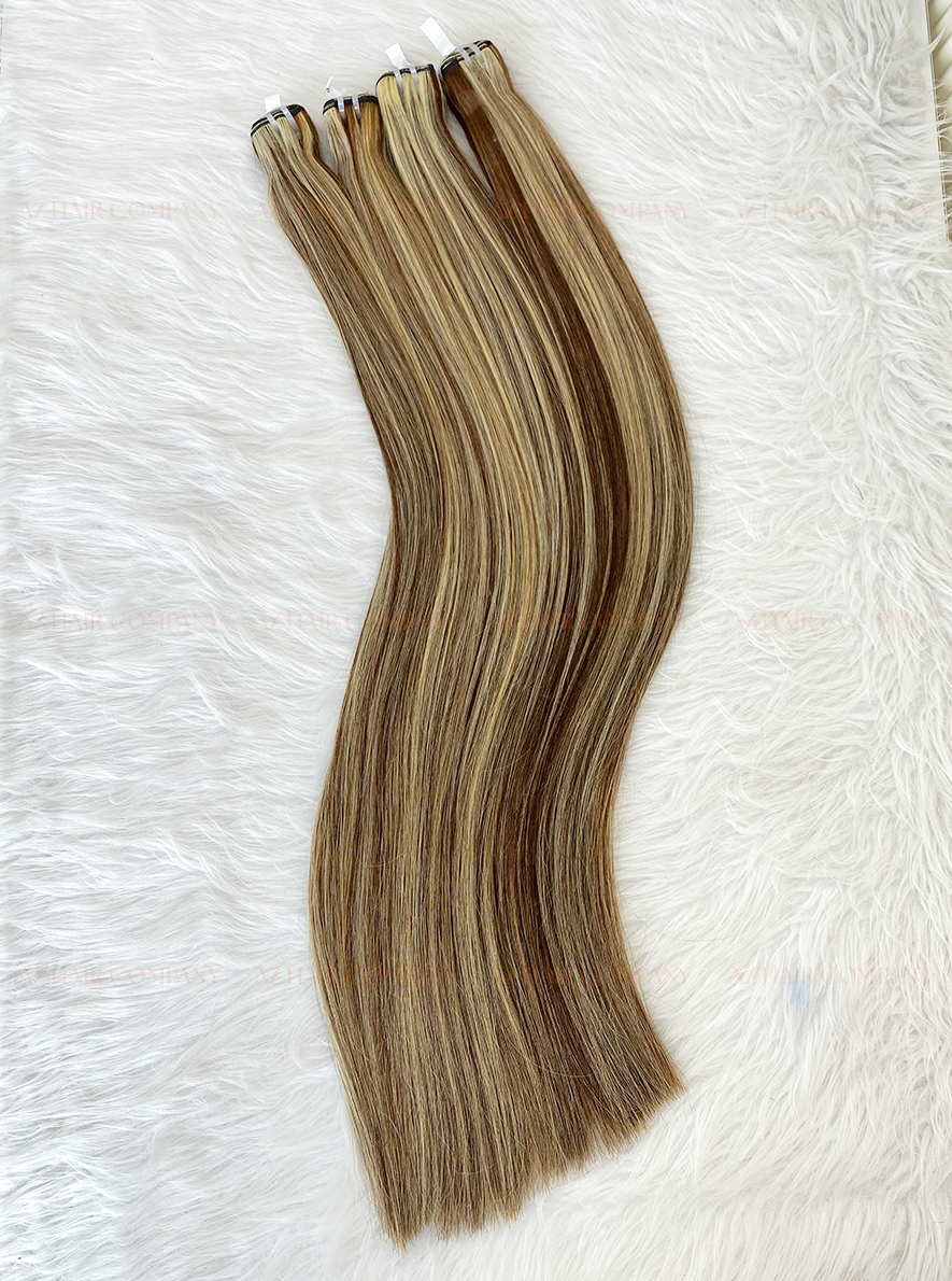 Highlight #2/12 Bone Straight Weft Hair Bundles 100g / AZ Hair Vietnam