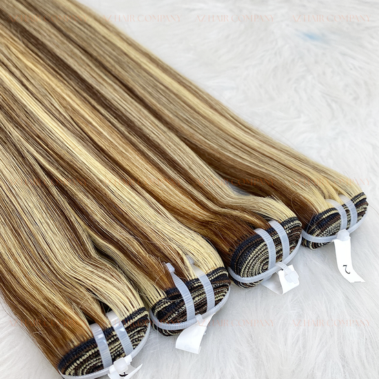 Highlight #2/12 Bone Straight Weft Hair Bundles 100g / AZ Hair Vietnam