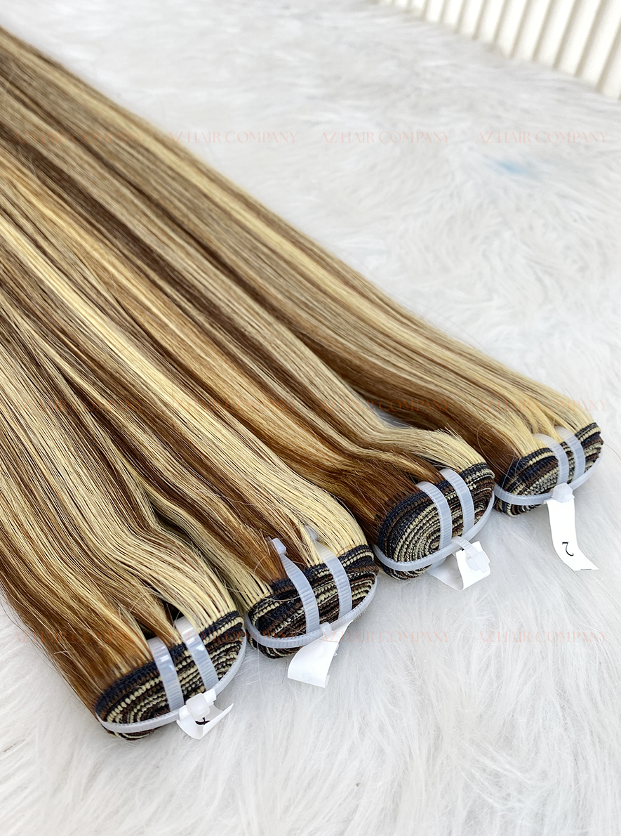 Highlight #2/12 Bone Straight Weft Hair Bundles 100g / AZ Hair Vietnam