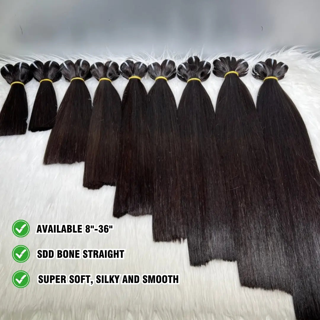 Combo 4 Bundles Bone Straight  - Raw Vietnam Hair | #1B Natural Black AZ Hair Vietnam