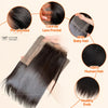 13x4 Swiss Lace Frontal - Bone Straight | #1B Natural Black AZ Hair Vietnam
