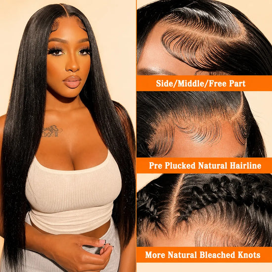 13x4 Swiss Lace Frontal - Bone Straight | #1B Natural Black AZ Hair Vietnam