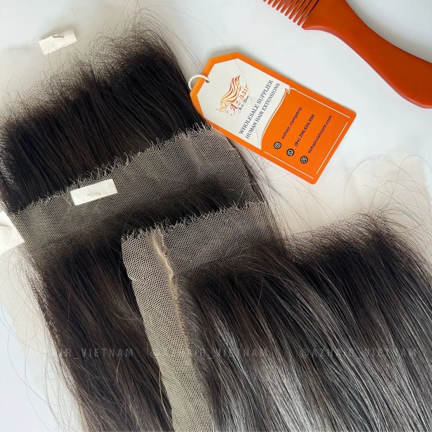 13x4 HD Lace Frontal - Bone Straight | #1B Natural Black AZ Hair Vietnam