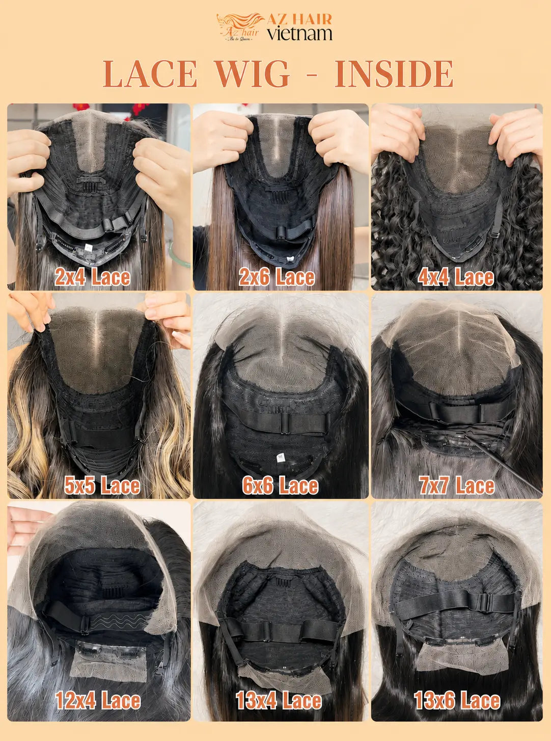 Pre-Made Wig - Swiss Lace Bone Straight | 100% Raw Vietnamese Hair AZ Hair Vietnam