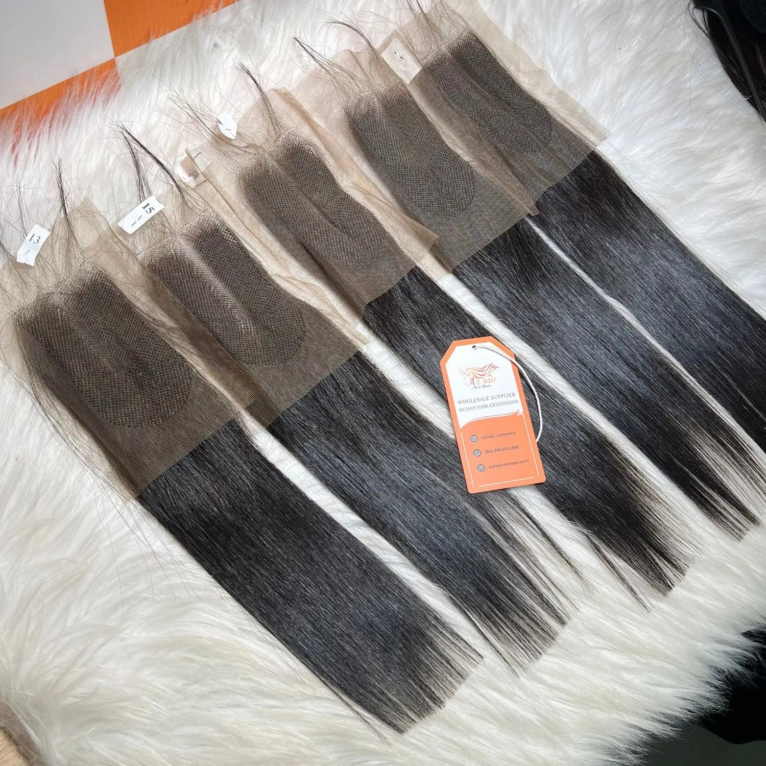 4x4 Swiss Lace Closure - Bone Straight | #1B Natural Black AZ Hair Vietnam