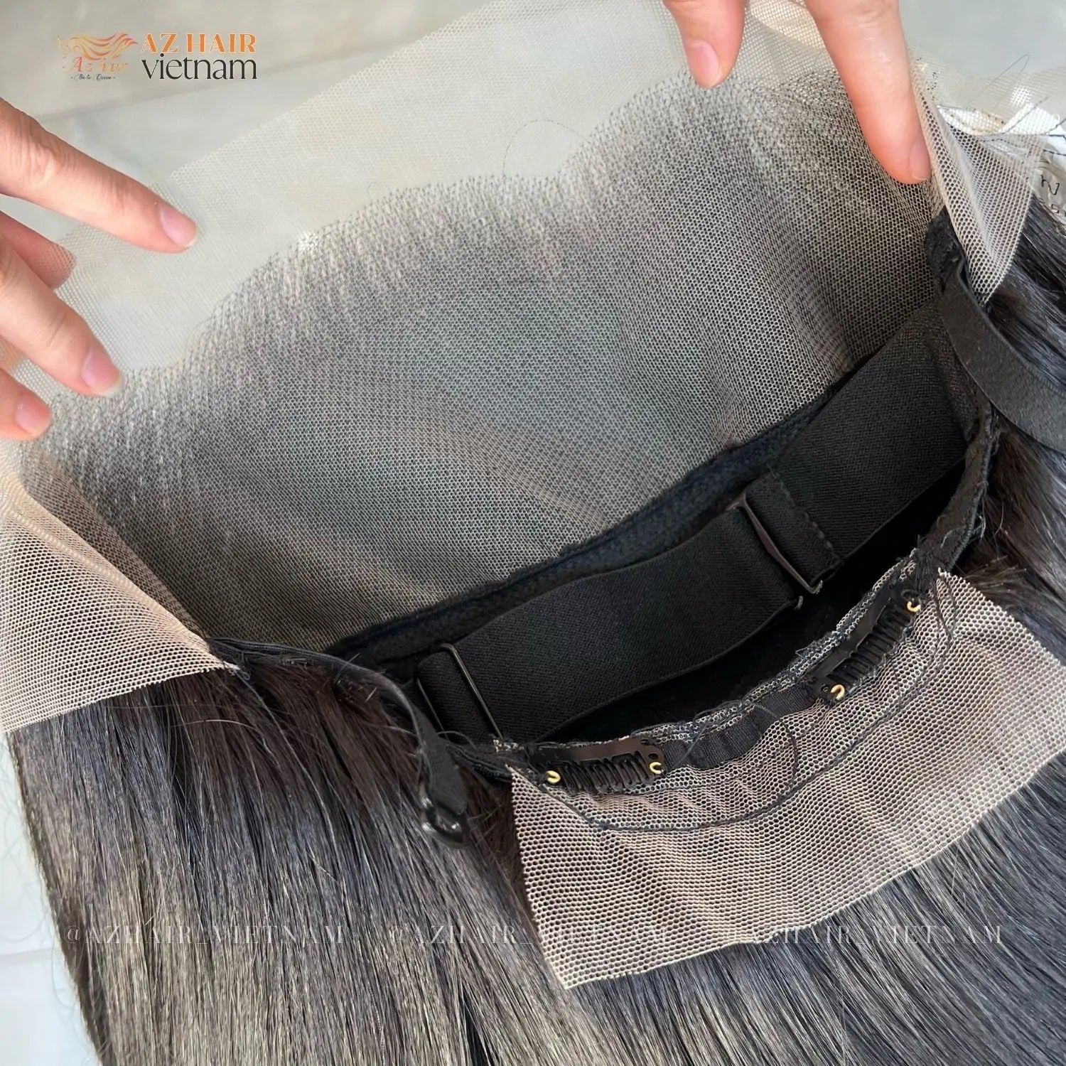 13x4 Swiss Lace Frontal - Bone Straight | #1B Natural Black AZ Hair Vietnam