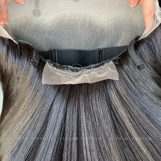 13x4 Swiss Lace Frontal - Bone Straight | #1B Natural Black AZ Hair Vietnam