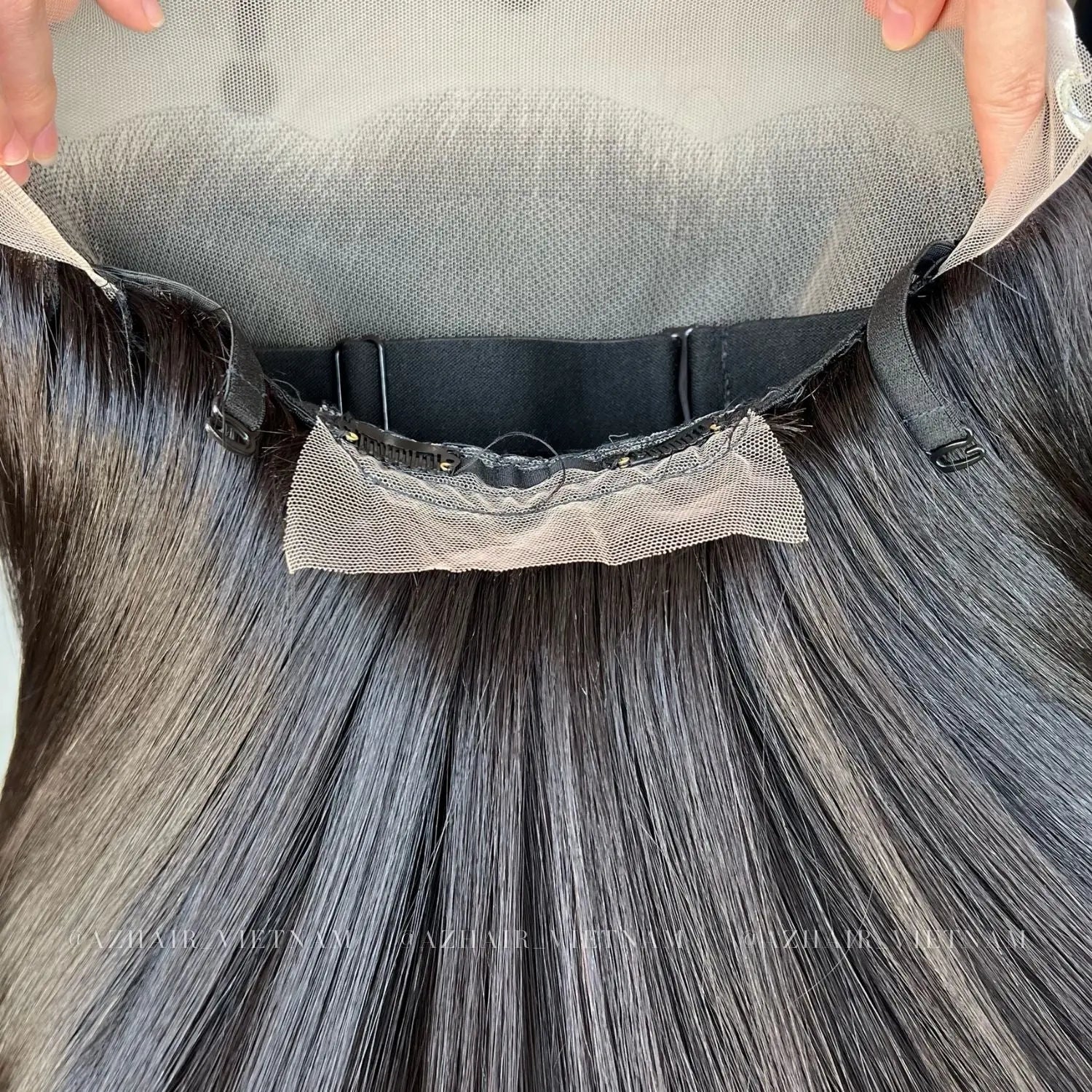 13x4 Swiss Lace Frontal - Bone Straight | #1B Natural Black AZ Hair Vietnam