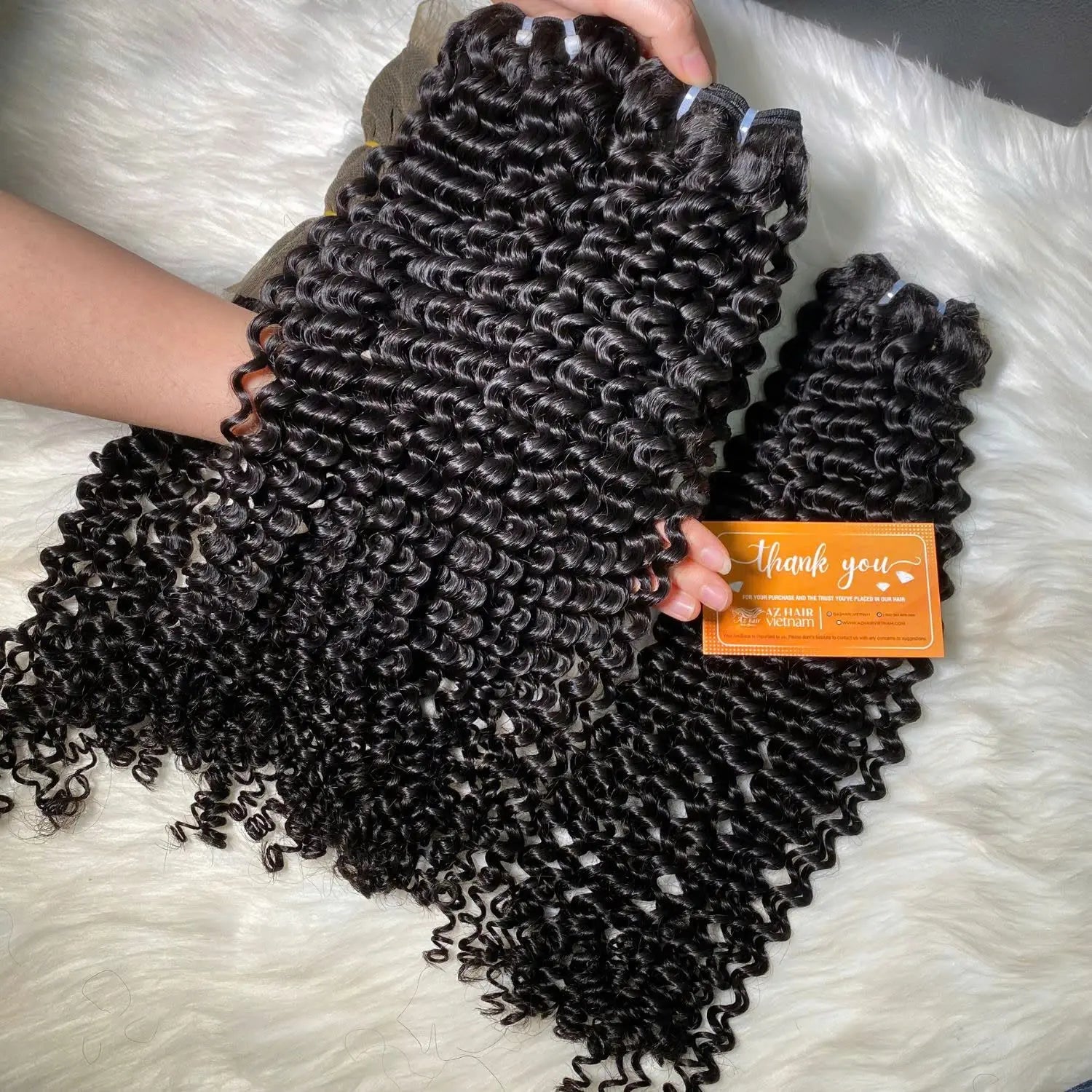 (A8) Water Curly Bundles - Raw Vietnamese Hair | 1B Natural Black AZ Hair Vietnam